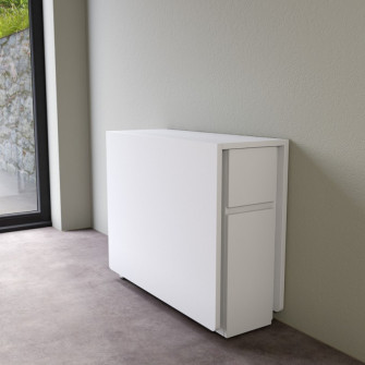 Kungla Drop Leaf ištraukiamas pietų stalas (baltas)